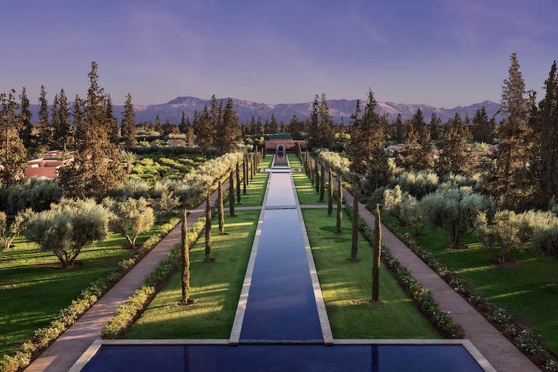 DECOUVREZ L'OBEROI MARRAKECH, UN SOMPTUEUX HOTEL 5 ETOILES AVEC VUE SUR LE MONT ATLAS 